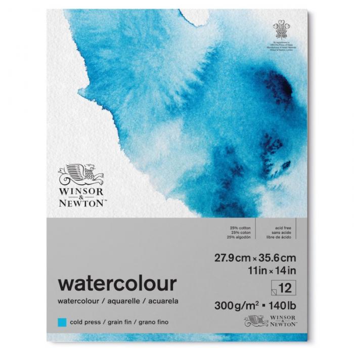 Akvarellblock 27,9x35,6cm Winsor & Newton Classic Limmat 300g