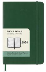 Moleskine Weekly Notebook Myrtle Green soft pocket 2024