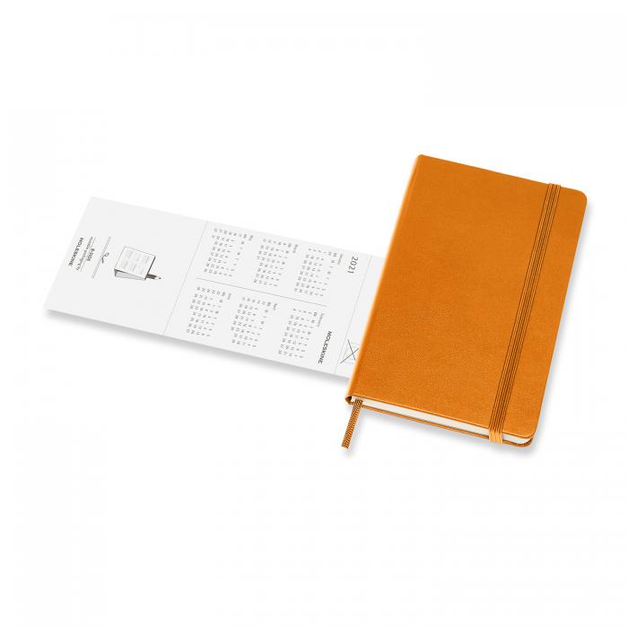 Moleskine Weekly Notebook Orange hard pocket 2021