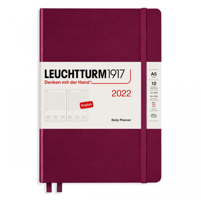 Kalender Leuchtturm1917 A5 Daily Planner Port Red 2022