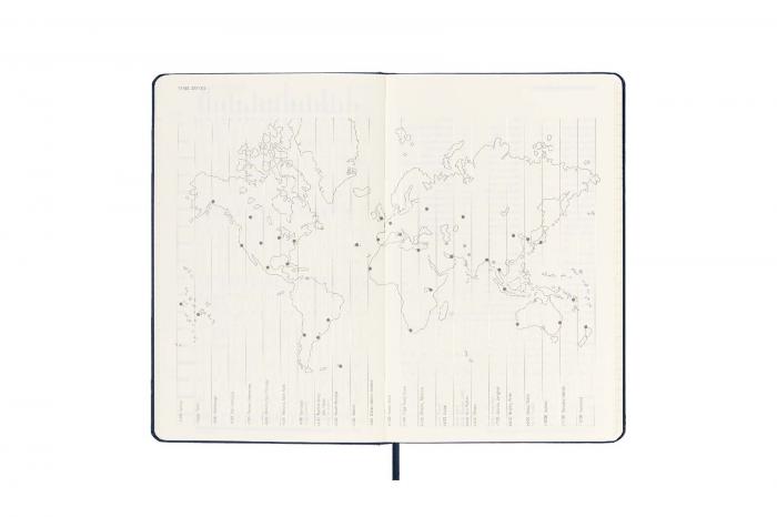 Moleskine Veckokalender L Saphire Blue Hard 2022-2023