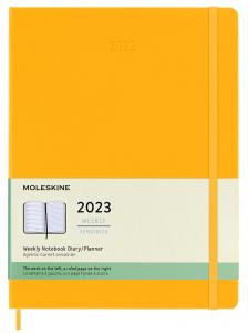 Moleskine Weekly Notebook Orange Yellow hard XL 2023