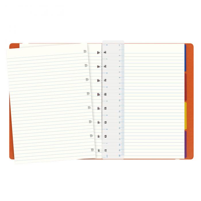 Filofax Notebook orange linjerad