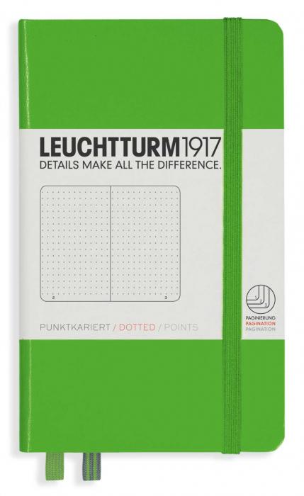 Leuchtturm A6 hard 185s Fresh Green dotted