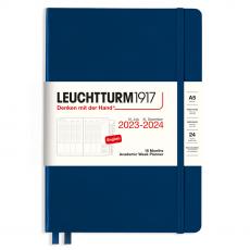 Kalender 2023-24 Leuchtturm1917 A5 vecka/uppslag Navy