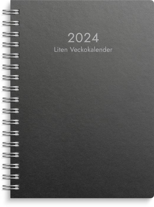 Liten Veckokalender svart miljkartong 2024