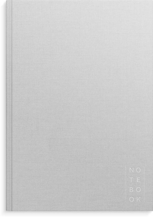 Notebook Textile light grey lined A4
