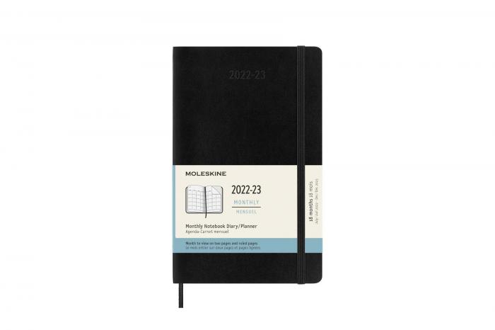 Moleskine Monthly Notebook svart soft large 22/23