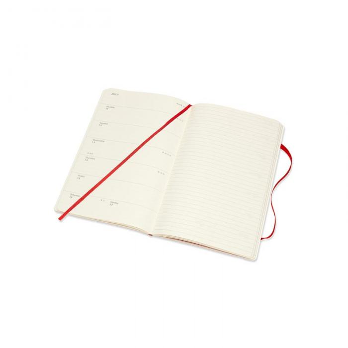Moleskine Weekly notebook Large Red Soft 2022