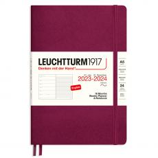 Kalender 23/24 Leuchtturm1917 A5 v/notes soft Port Red