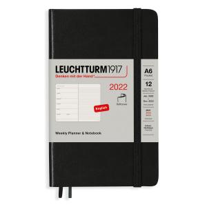 Kalender Leuchtturm1917 A6 Soft vecka/notes Black 2022