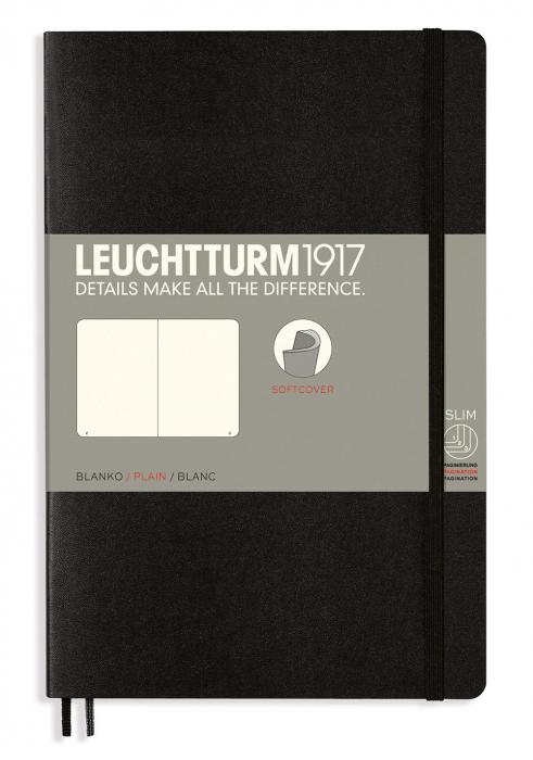 Leuchtturm Notebook B6 Black Plain