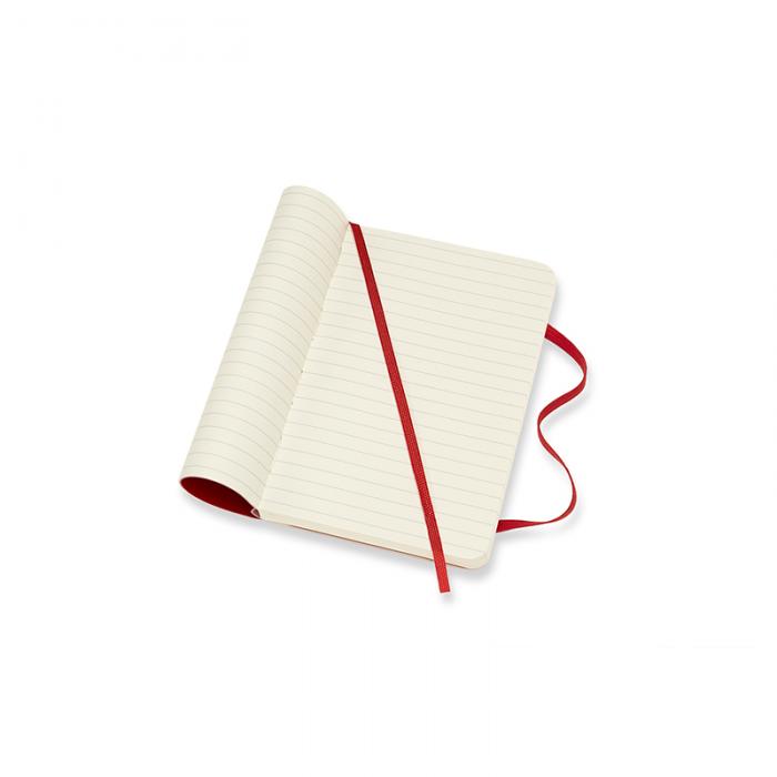 Moleskine Moleskine Notebook Pocket Soft Cover - Röd - Linjerad - Kalenderkungen.se