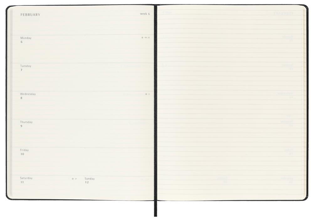 Moleskine Weekly Notebook Black hard XL 2023