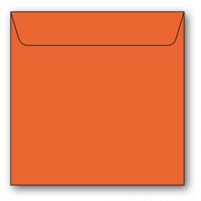 Kvadratiska Kuvert 5-pack 110g Orange 