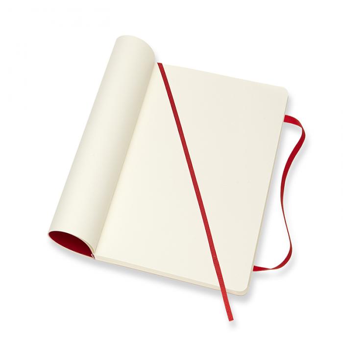 Moleskine Notebook Large Soft Cover - Rd - Olinjerad