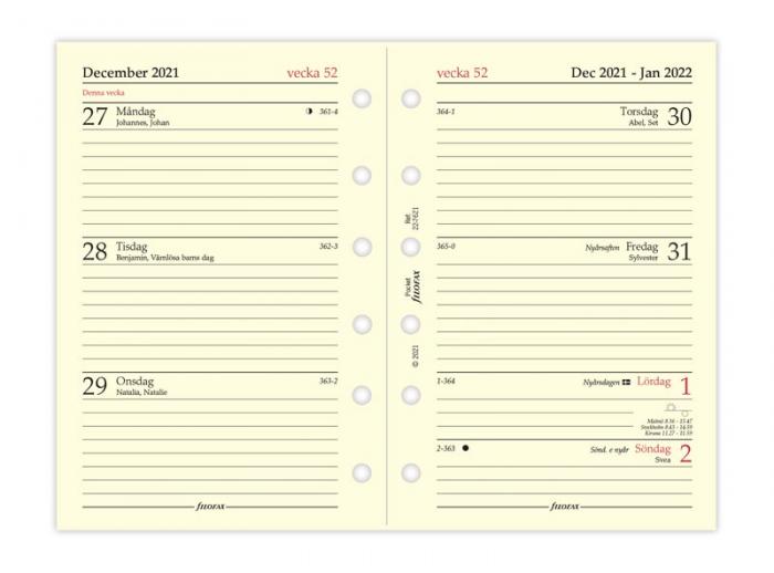 Filofax dagbok Pocket 2022 V/U