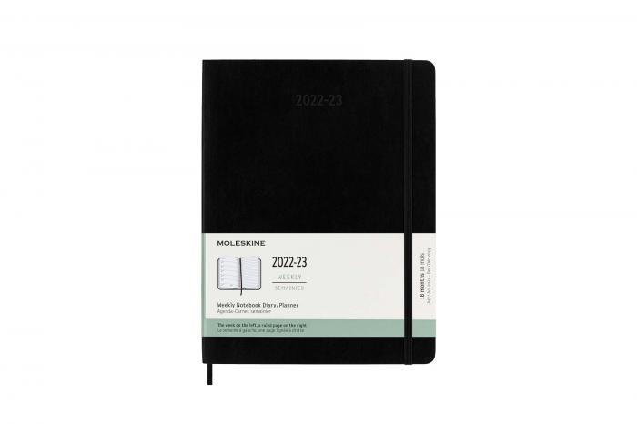 Moleskine Veckokalender XL Svart Mjuk 22/23