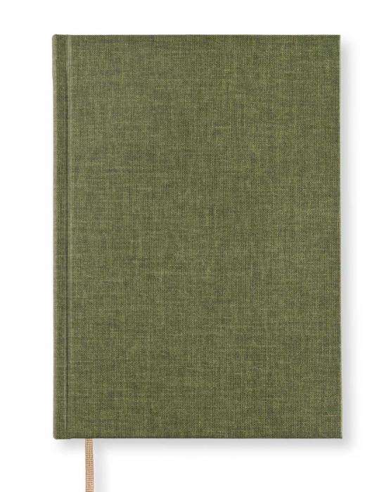 A5 Notebook Textil dotted Khaki Green