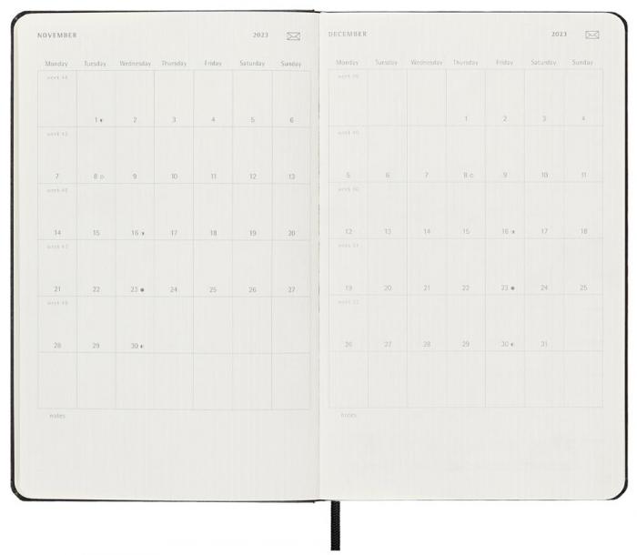 Moleskine M+ Plan Weekly Large Black 2023 