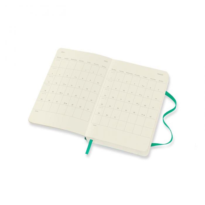 Moleskine Weekly Notebook Green soft pocket 2022