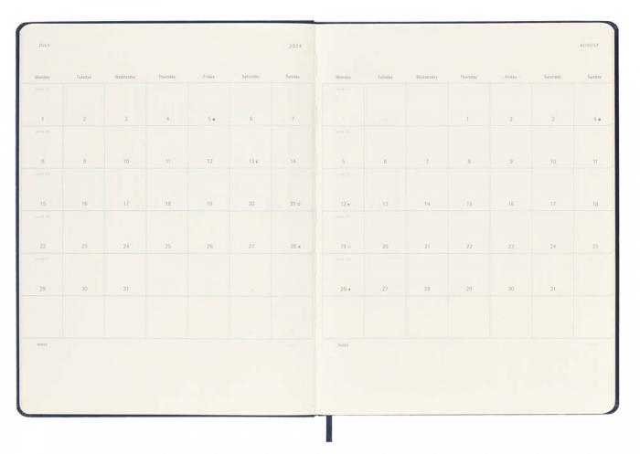 Moleskine Veckokalender XL Svart hard 23/24