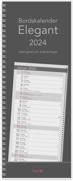Bordskalender 2024 elegant med spiral