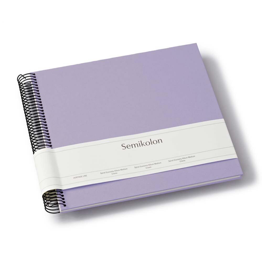Album Fotografico Semikolon Economy Medium A Spirale, 23x22,3 Cm, 40 Pagine Nere, Copertina Arancione