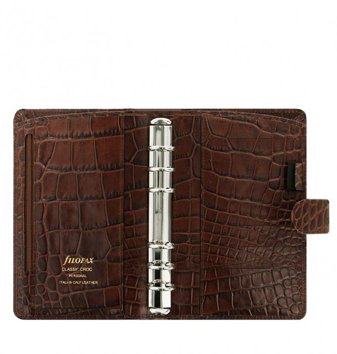 Filofax Classic Personal Croc Chestnut