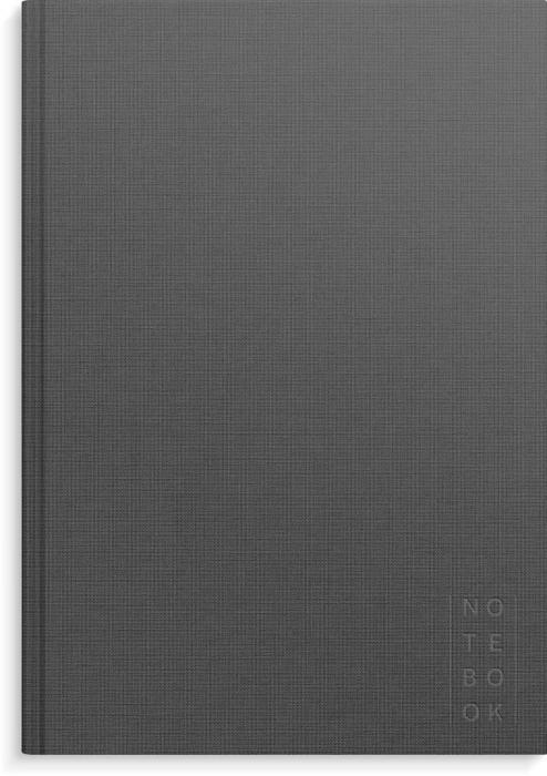 Notebook Textile dark grey lined A4