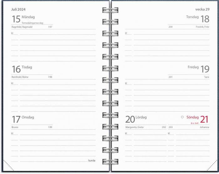 Kalender Compact Nomad blå 2023-2024