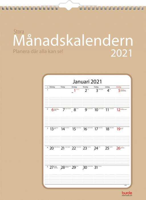 Stora månadskalendern 2021