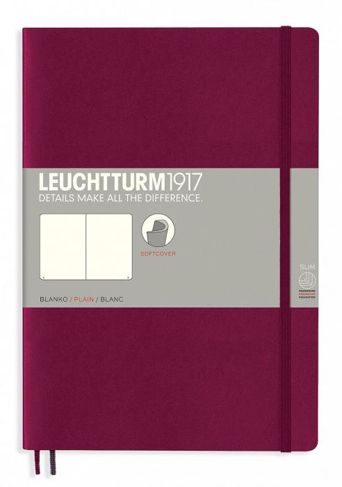 Leuchtturm Notebook B5 Soft 121s Port Red Plain