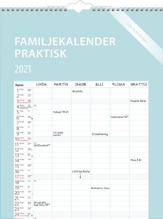 Familjekalender Praktisk 2021