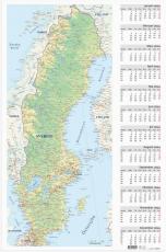 Väggblad med Sverigekarta 2024