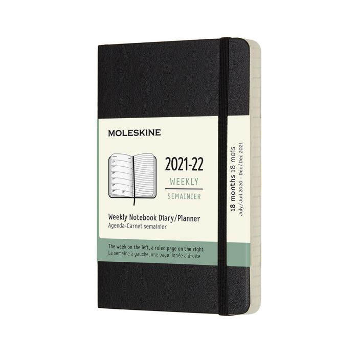 Moleskine Veckokalender Pocket soft 21/22 Svart