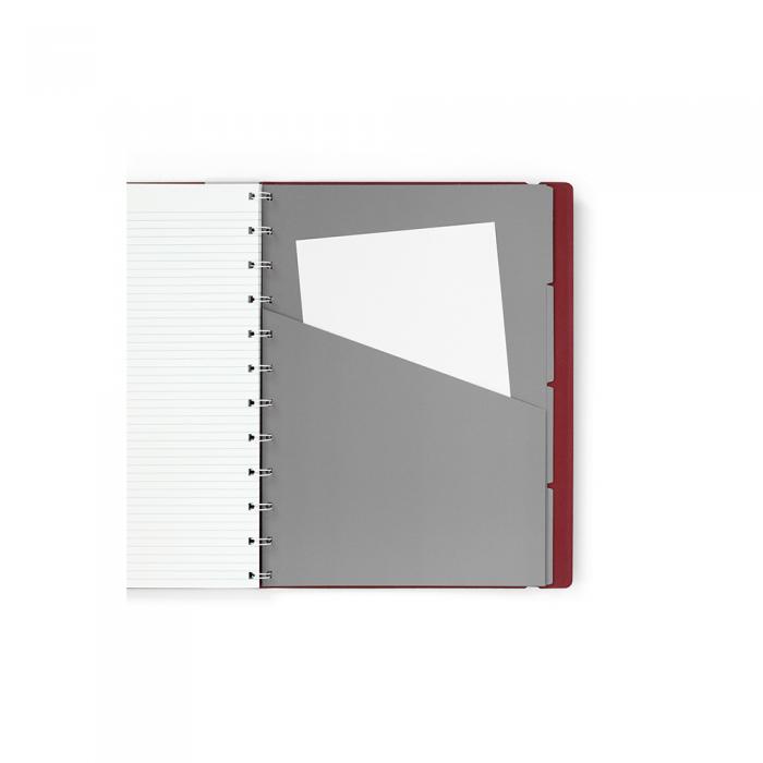 Filofax Notebook A4 linjerad Burgundy 