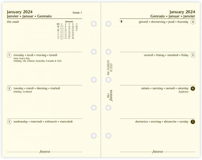 Filofax dagbok mini 2024