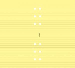 Filofax personal linjerade blad gula