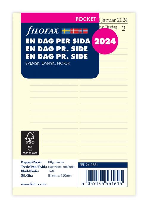 Filofax Dagbok Pocket D/S 2024