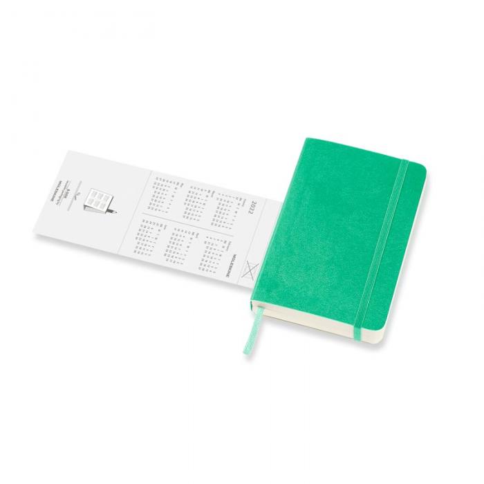 Moleskine Weekly Notebook Green soft pocket 2022