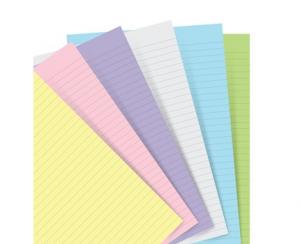 Extrablad pastell linjerade till Filofax Notebook A5