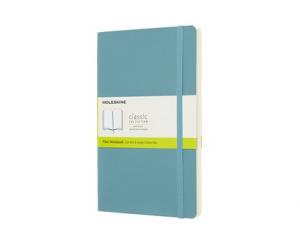 Moleskine Notebook Large Soft Cover - Reef Blue- Olinjerad