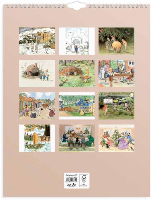 Väggkalender Elsa Beskow 2024