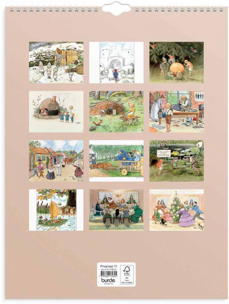 Väggkalender Elsa Beskow 2024