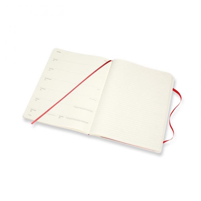 Moleskine Weekly notebook XL Soft Red 2022