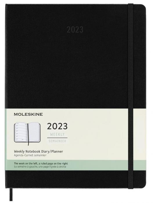 Moleskine Weekly Notebook Black hard XL 2023