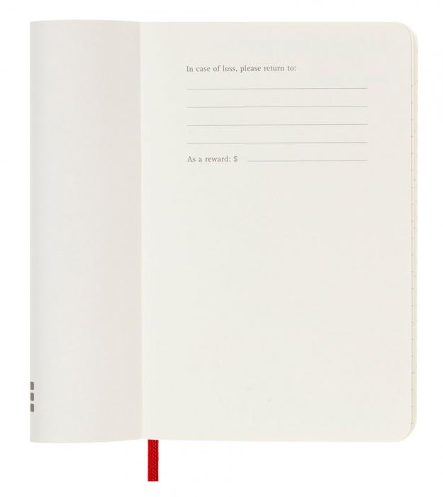 Moleskine Weekly Notebook Red soft pocket 2023