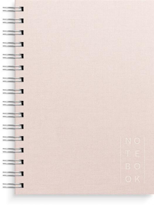 Notebook Textile pink lined A5 spiralbunden