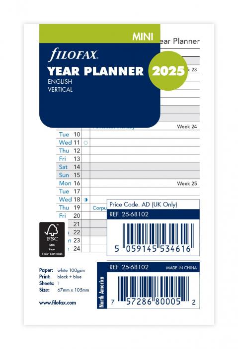 Filofax rsplan mini 2025